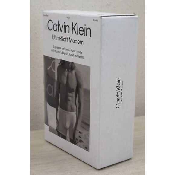 Calvin Klein Men's Sz XL Multi Ultra-Soft Modern Boxer Briefs, 3-Pack - Picture 4 of 5